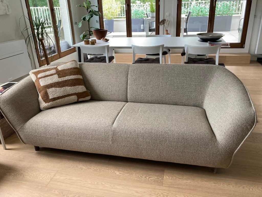 Design bank 3 plaatsen, Ophalen, Driepersoons, 75 tot 100 cm, Zo goed als nieuw