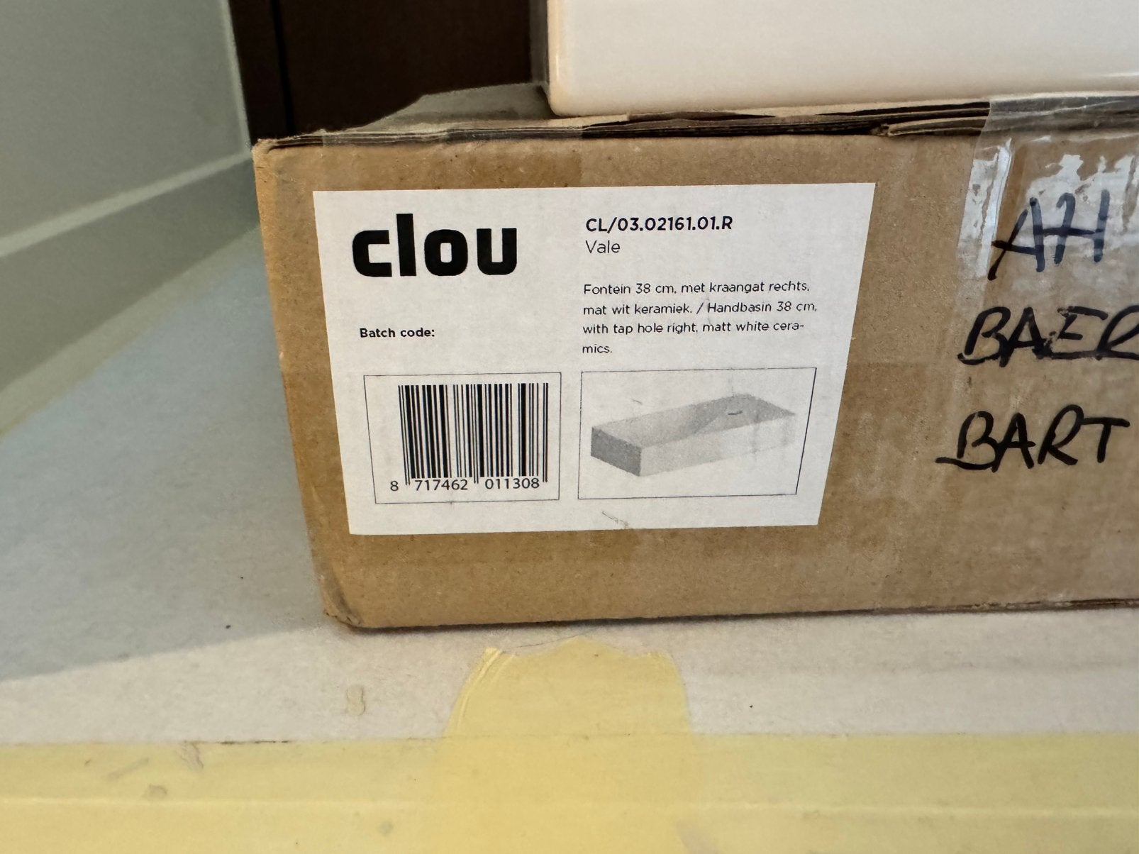 Handenwasser Clou, Ophalen, Nieuw, Steen, Wastafel