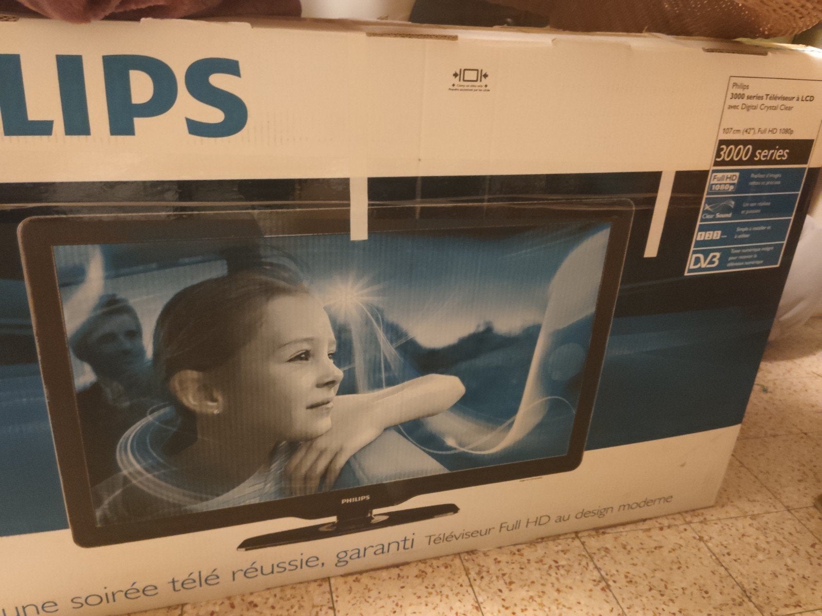 Télévision 42" Philips, Enlèvement, Full HD (1080p), LCD, Philips