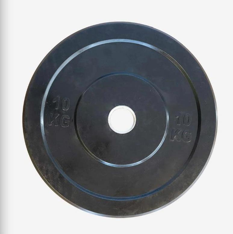 Bumperplate - Zwart - 10kg - LAATSTE 22!, Sport en Fitness, Fitnessmaterialen, Ophalen of Verzenden, Nieuw, Buik, Halterschijven