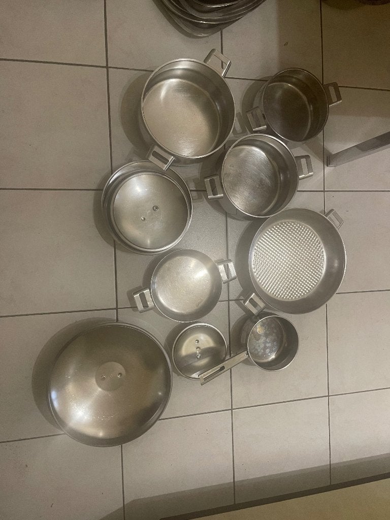 Set de casseroles, Inox, Plaque céramique, Enlèvement, Utilisé