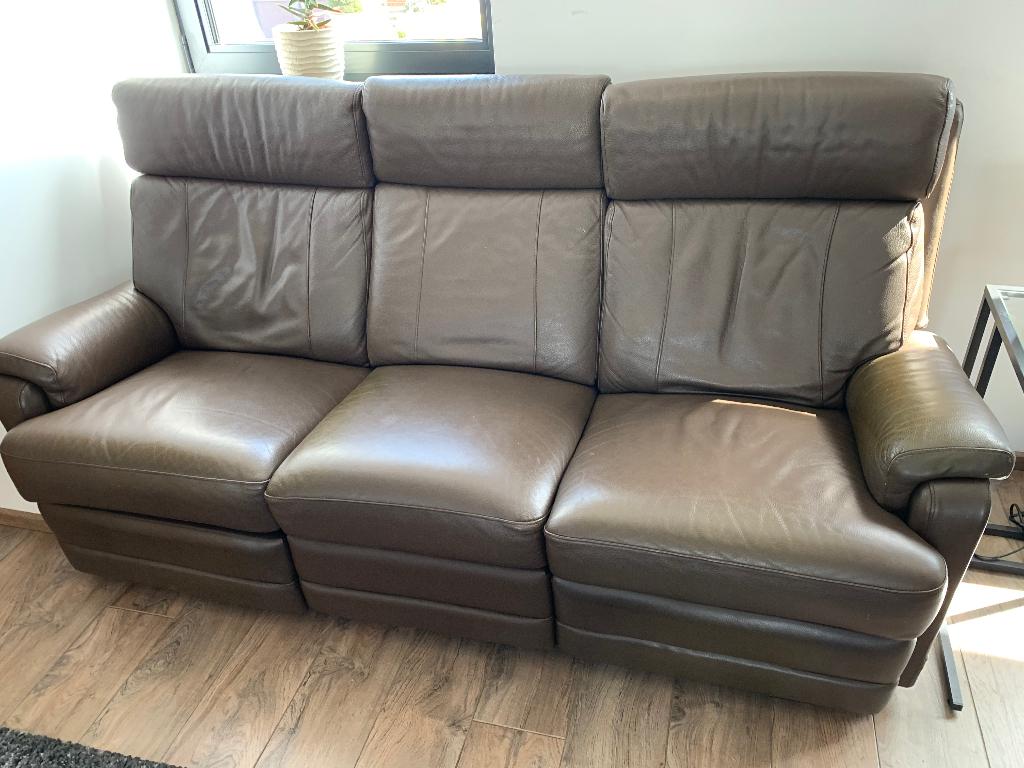3-zit (2x relax) en 2x 1-zit waarvan 1 relax, Ophalen, Gebruikt, 150 tot 200 cm, Rechte bank