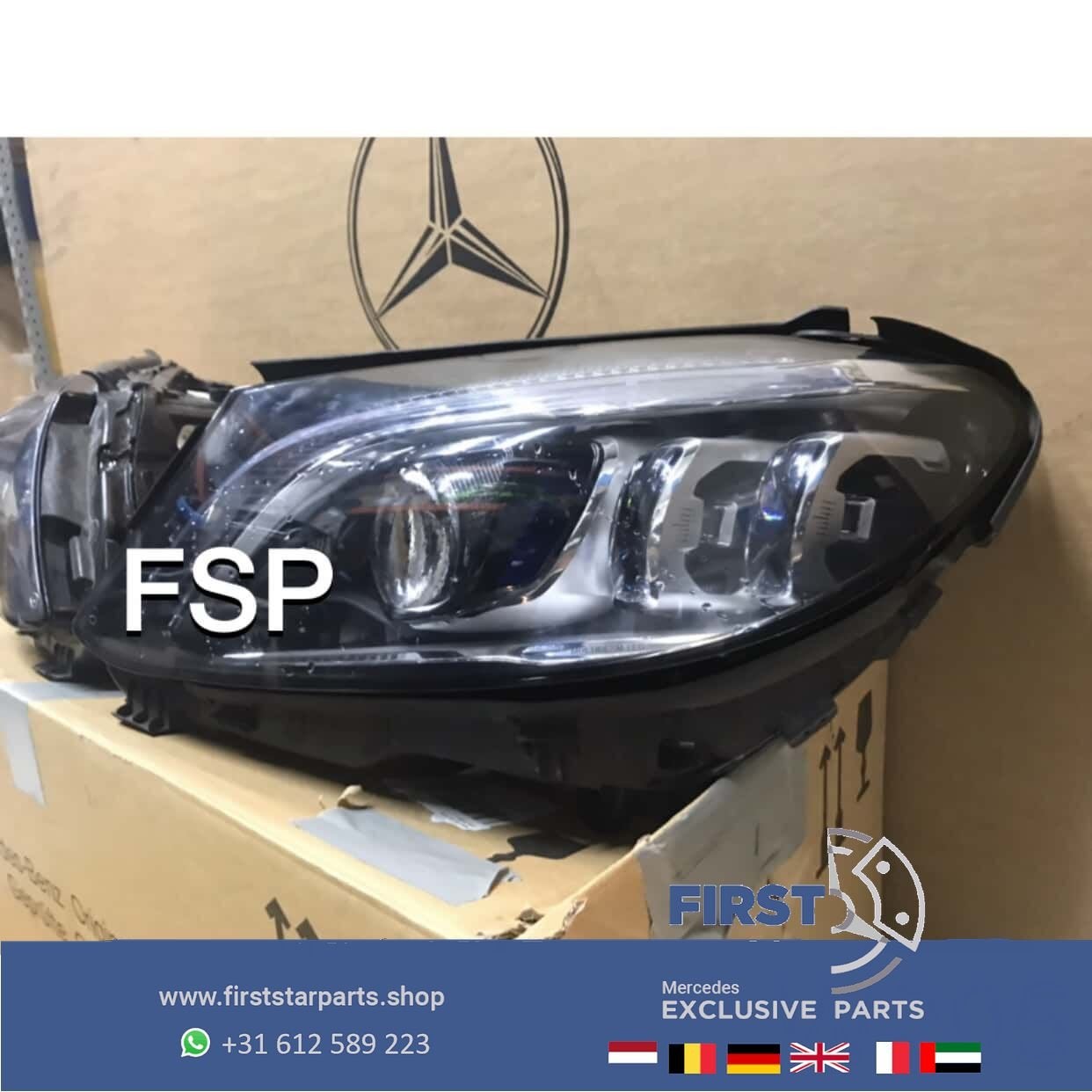 W205 LED Multibeam KOPLAMP LINKS Mercedes C Klasse FACELIFT, Gebruikt, -, Ophalen of Verzenden, -