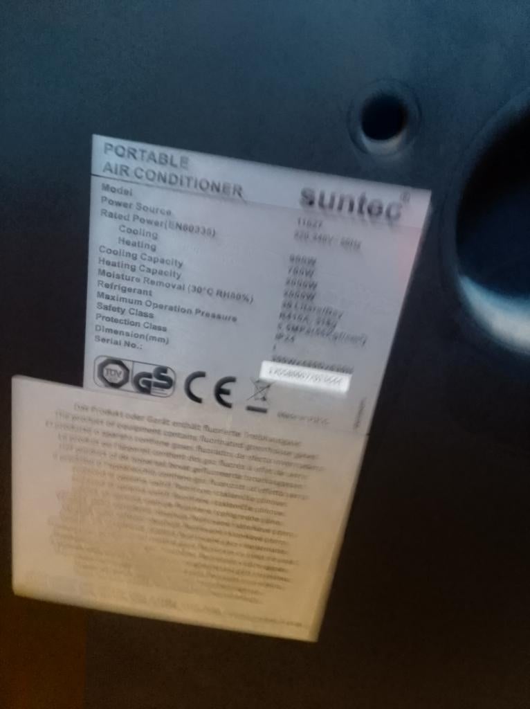 Climatiseur suntec, Enlèvement