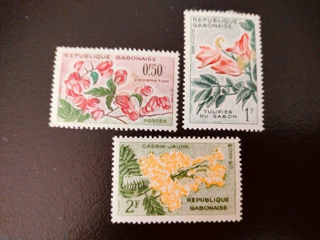 Gabon 1961 - bloemen *, Verzenden, Postfris
