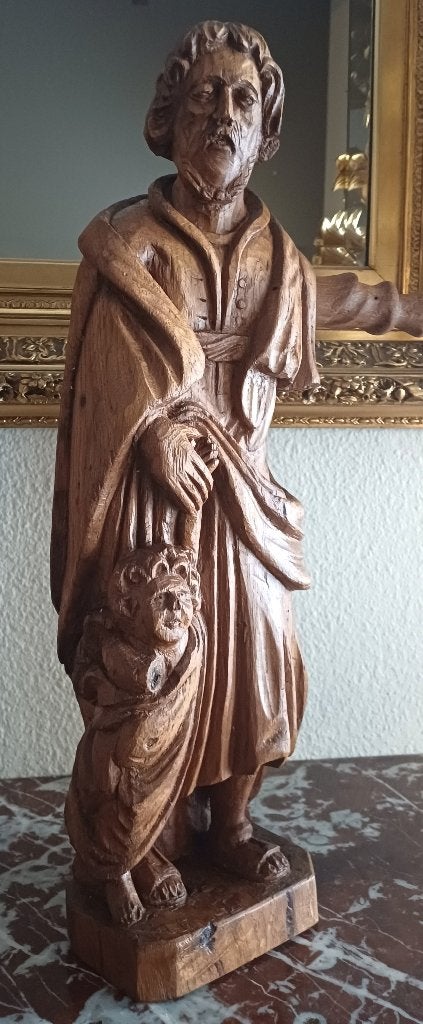 Heilige Jozef met kind in eikenhout, Enlèvement ou Envoi