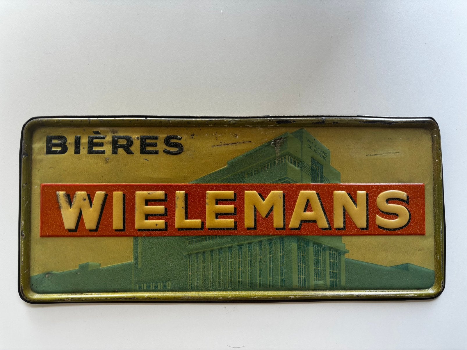 Bierreclame Wielemans - 1934 - Taxe payee Bruxelles, Verzamelen, Biermerken, Ophalen of Verzenden, Gebruikt