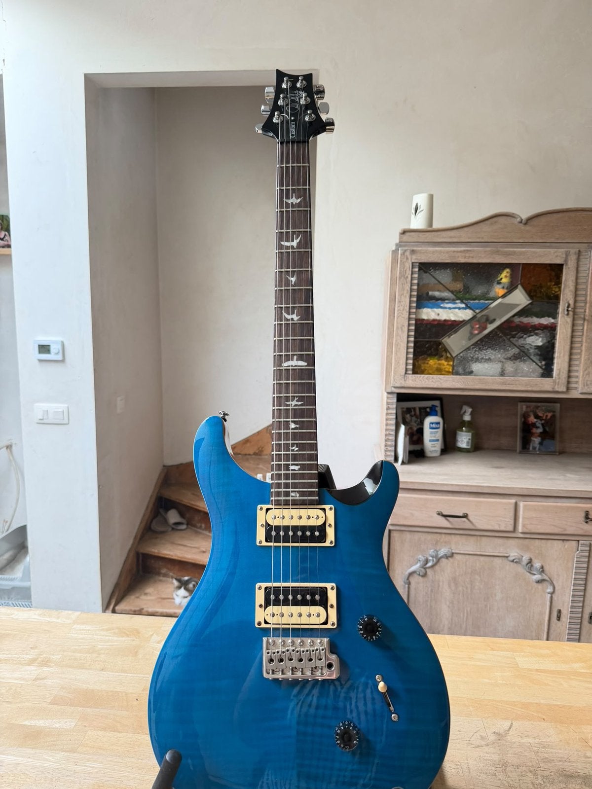 PRS SE custom, Muziek en Instrumenten, Snaarinstrumenten | Gitaren | Elektrisch, Ophalen, Zo goed als nieuw, Solid body, Paul Reed Smith