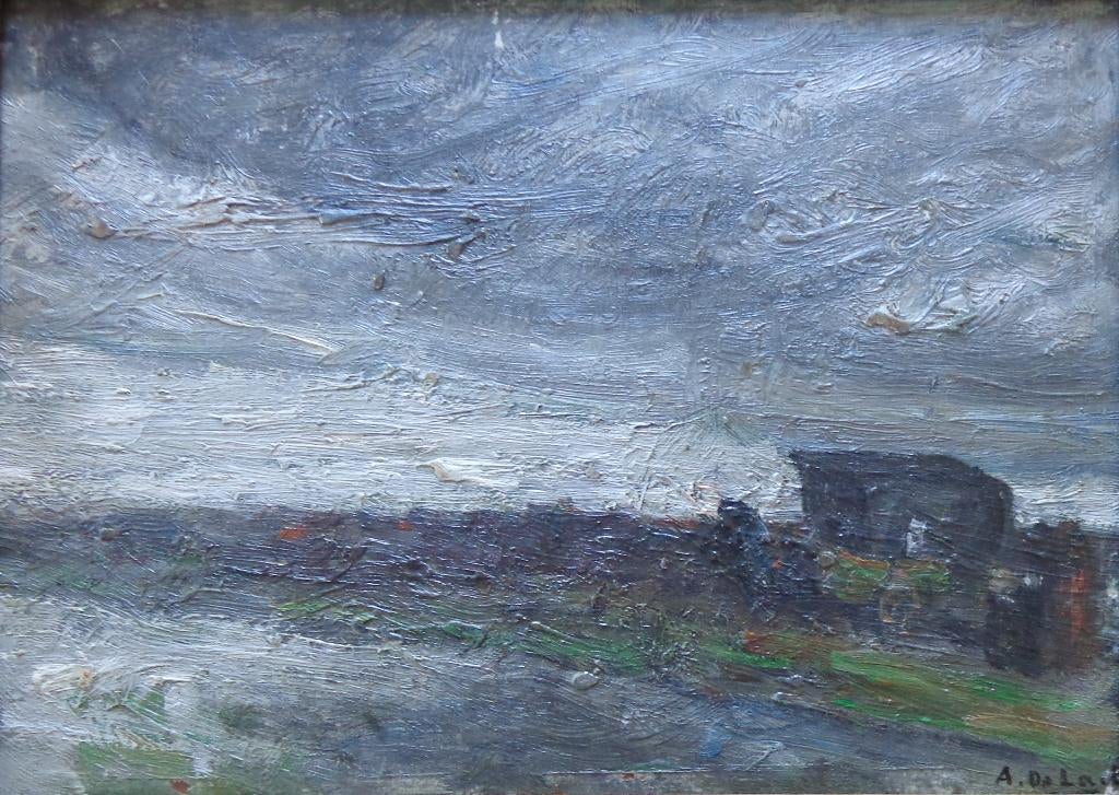ALOIS DE LAET / KERMISWEGEN / OLIEVERF / 29x39cm / KADER, Antiek en Kunst, Kunst | Schilderijen | Klassiek, Ophalen of Verzenden