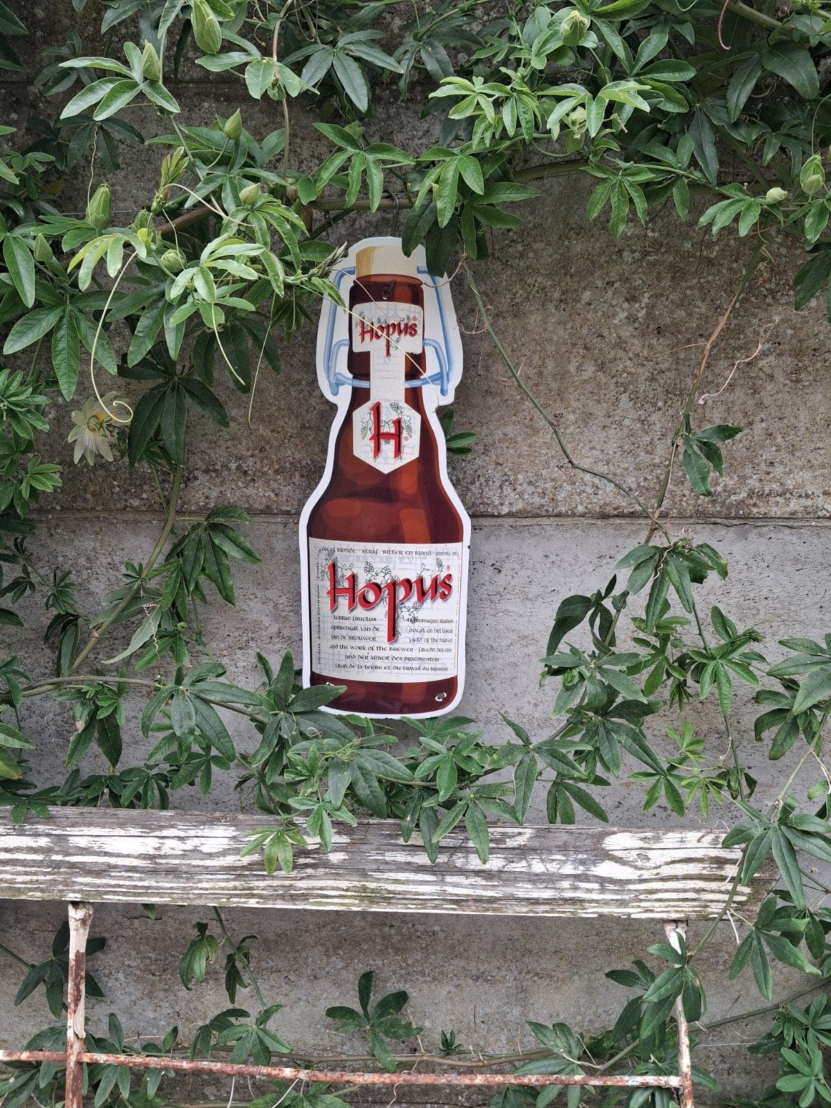 Emaille bord Hopus BIER fles, Ophalen of Verzenden