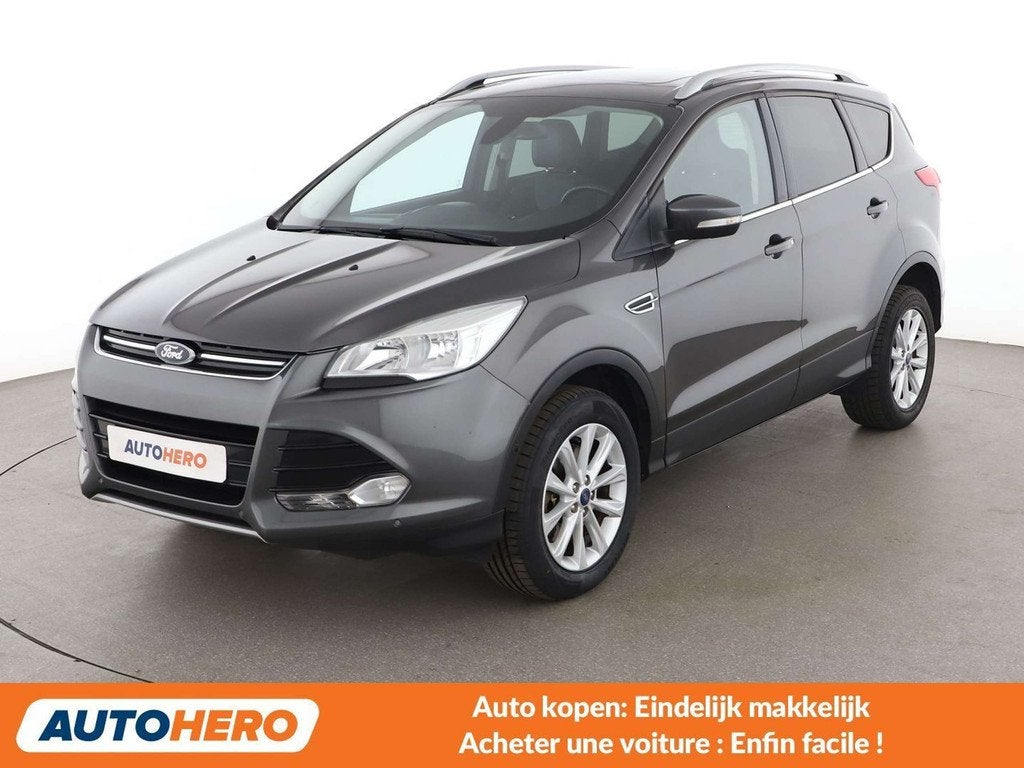 Ford Kuga 1.5 EcoBoost Titanium (bj 2015, automaat), Auto's, Automaat, 182 pk, SUV of Terreinwagen, Zilver of Grijs
