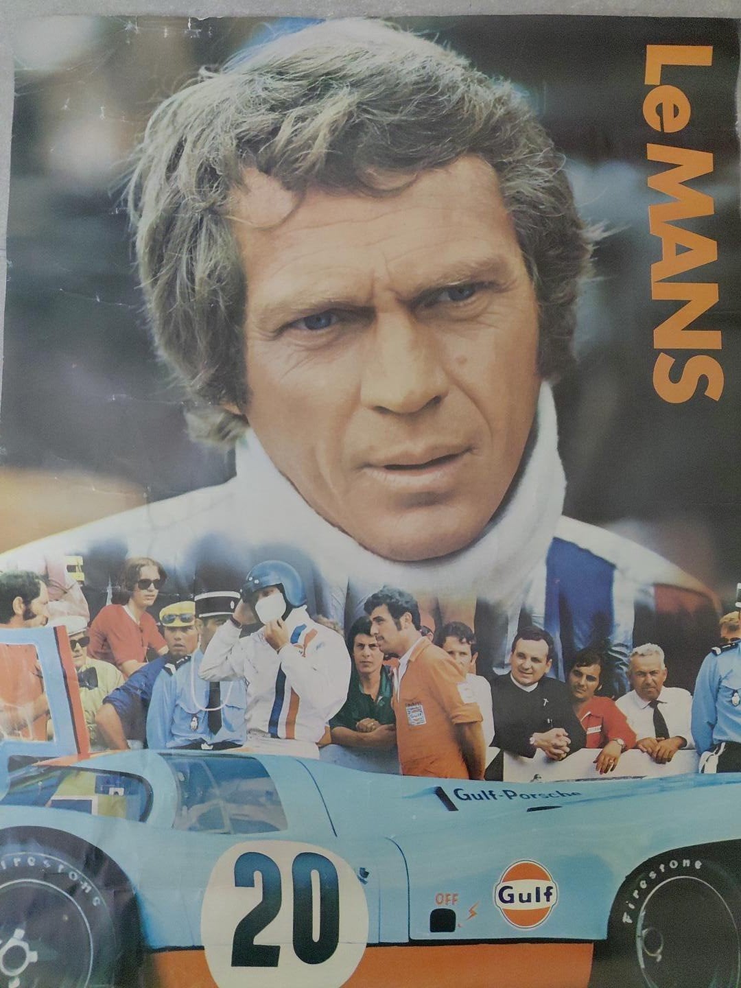 Affiche Steve Mc Queen Gulf, Enlèvement ou Envoi, Comme neuf, Cinéma et TV