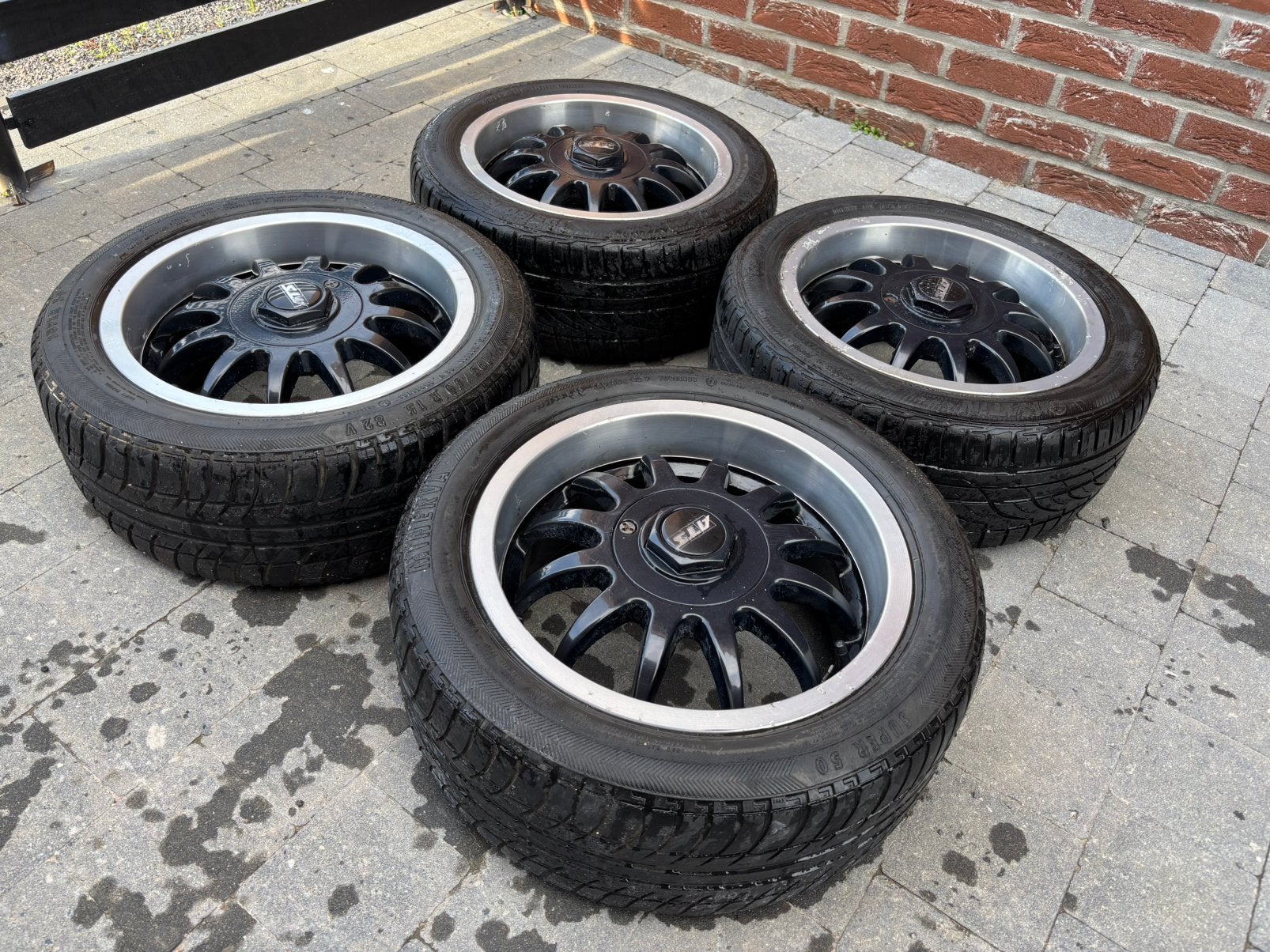ATS 7x15 4x100 57,1, Ophalen, Gebruikt, 15 inch, Banden en Velgen