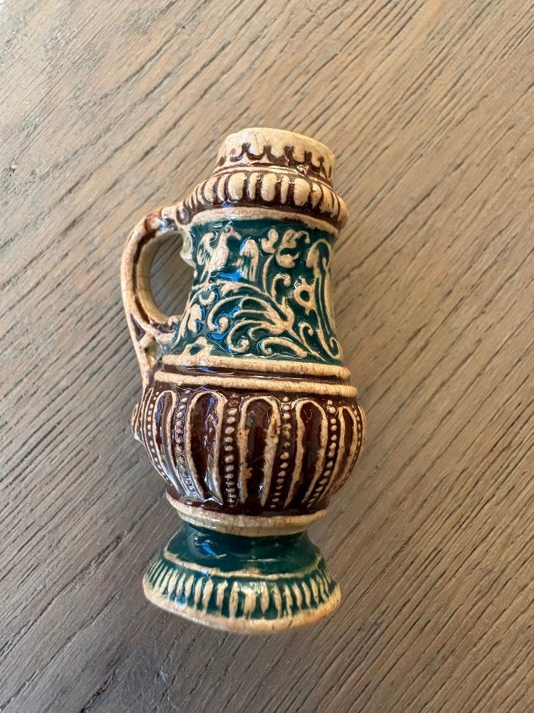 Antiek-stijl miniatuur kruikje 5 cm – Westerwald keramiek, Antiek en Kunst, Ophalen of Verzenden