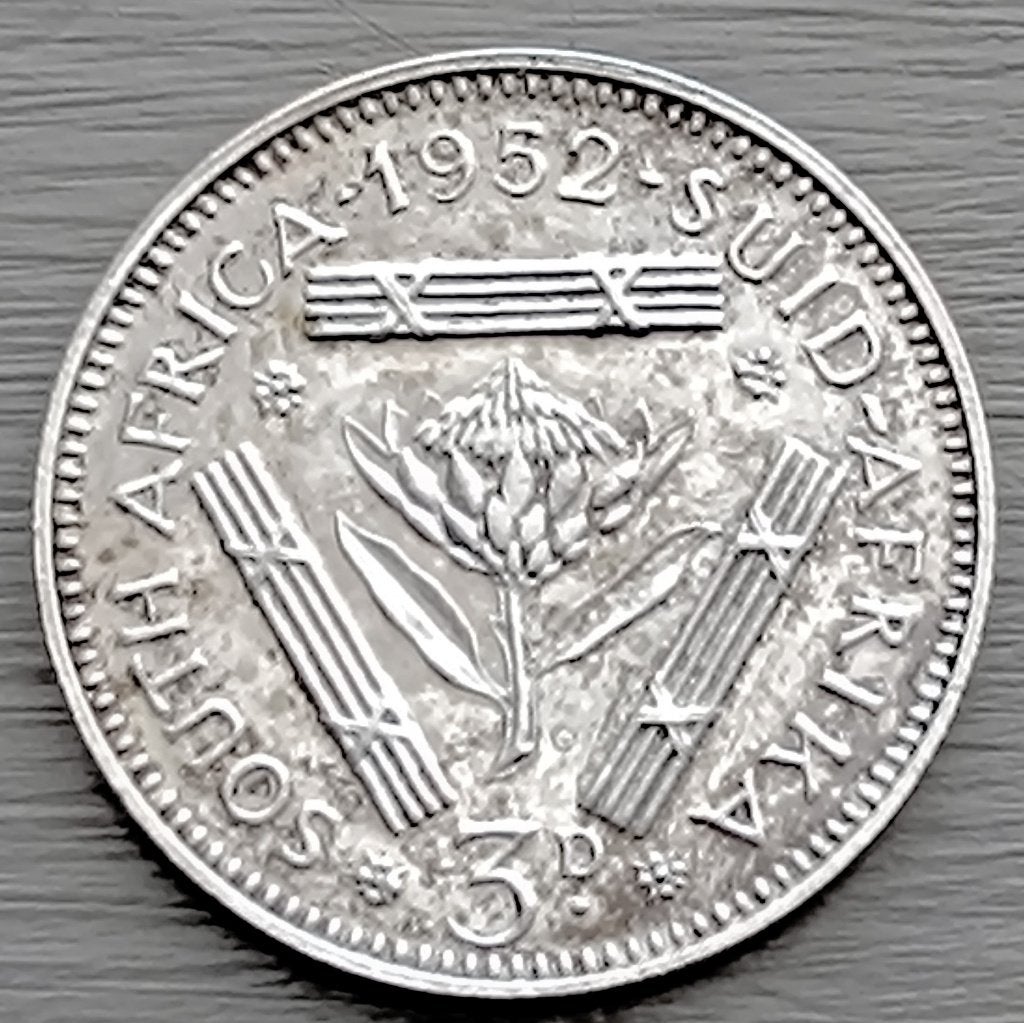 munt Zuid-Afrika 3 pence 1952 zilver 0,500, Timbres & Monnaies, Enlèvement ou Envoi, Afrique du Sud, Argent
