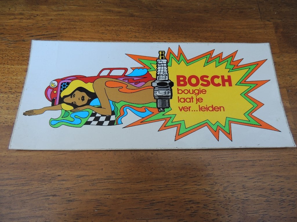 Bosch Bougie Retro Sticker, Verzenden, Zo goed als nieuw, Auto of Motor