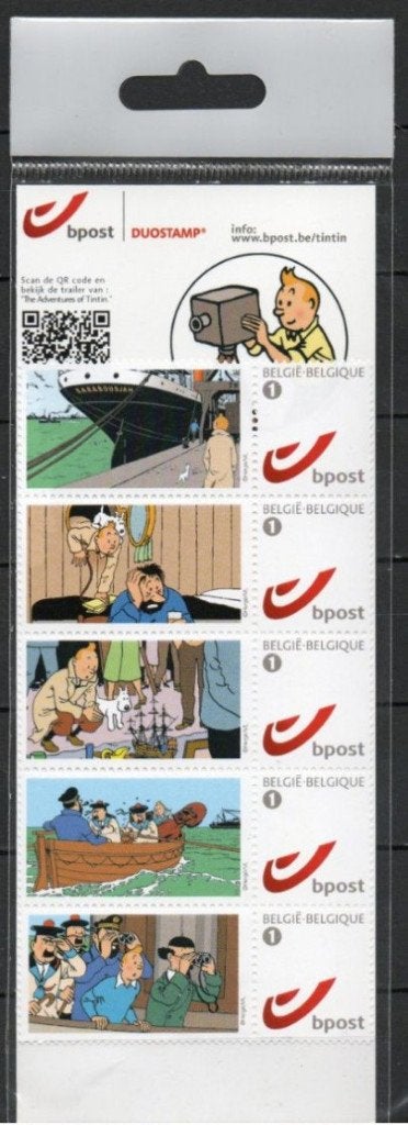 duostamps sous blister : Tintin - "Marine", Postzegels en Munten, Ophalen