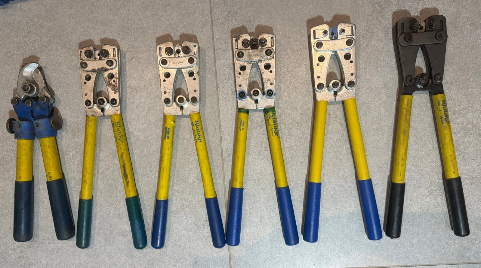 5x Klauke perstangen K05 + kabelknipper, Ophalen, Zo goed als nieuw