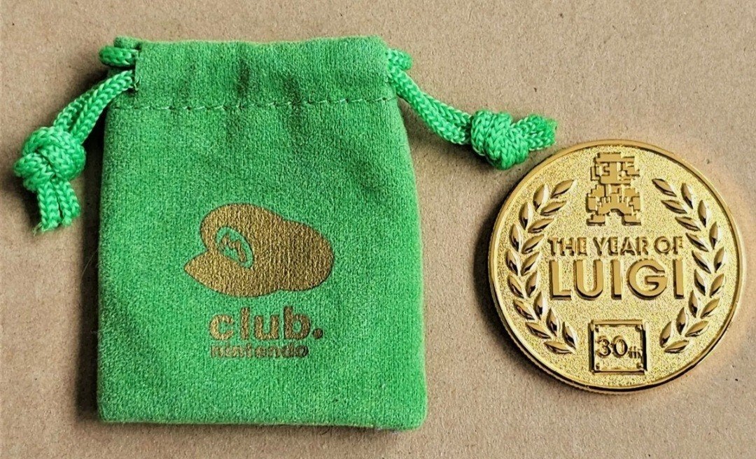 club nintendo luigi 30years golden coin, Ophalen