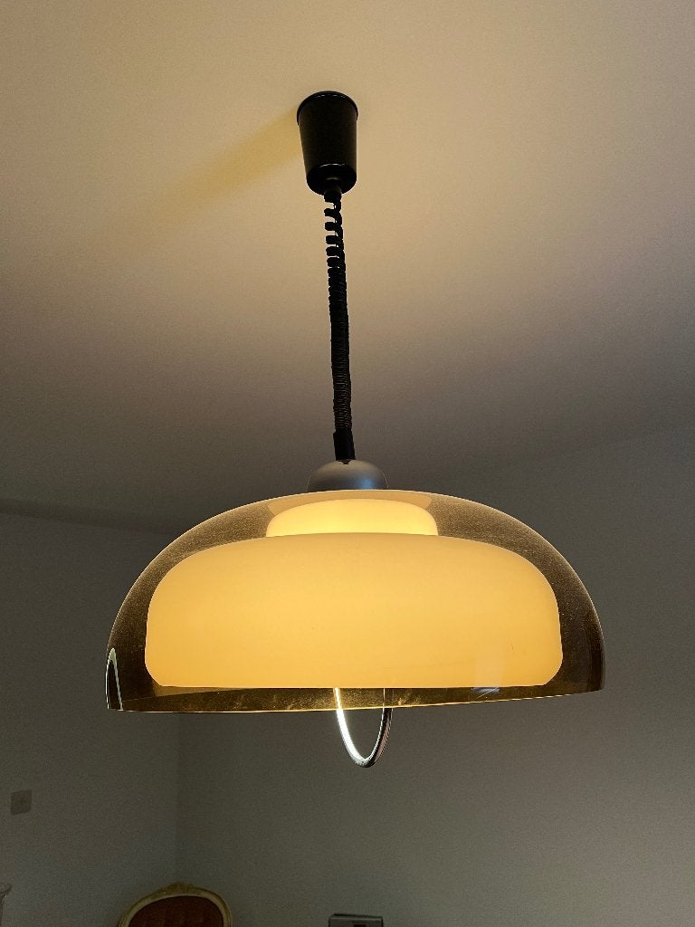 Vintage “Space age” hanglamp, Ophalen, Gebruikt, Kunststof