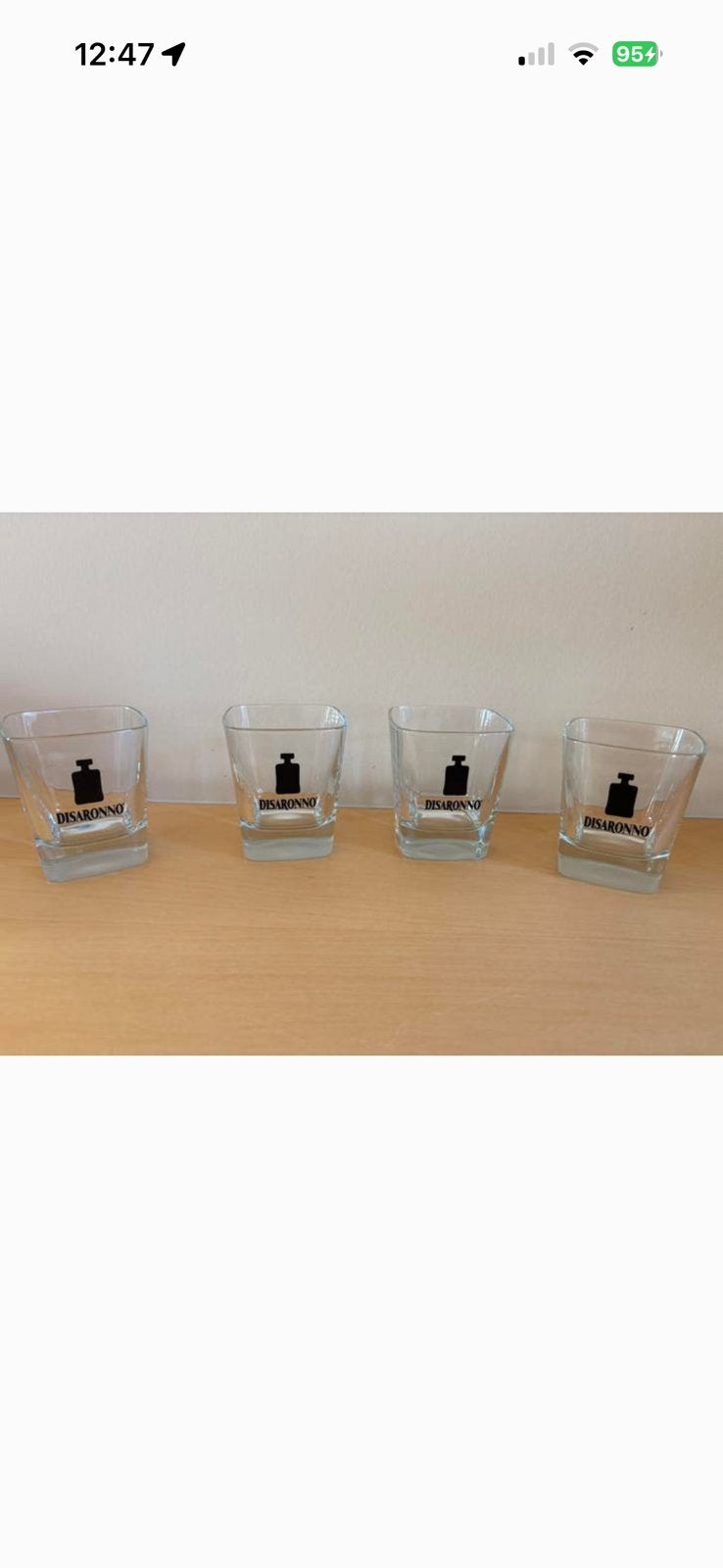 4 glazen amaretto disaronno, Verzamelen, Ophalen of Verzenden