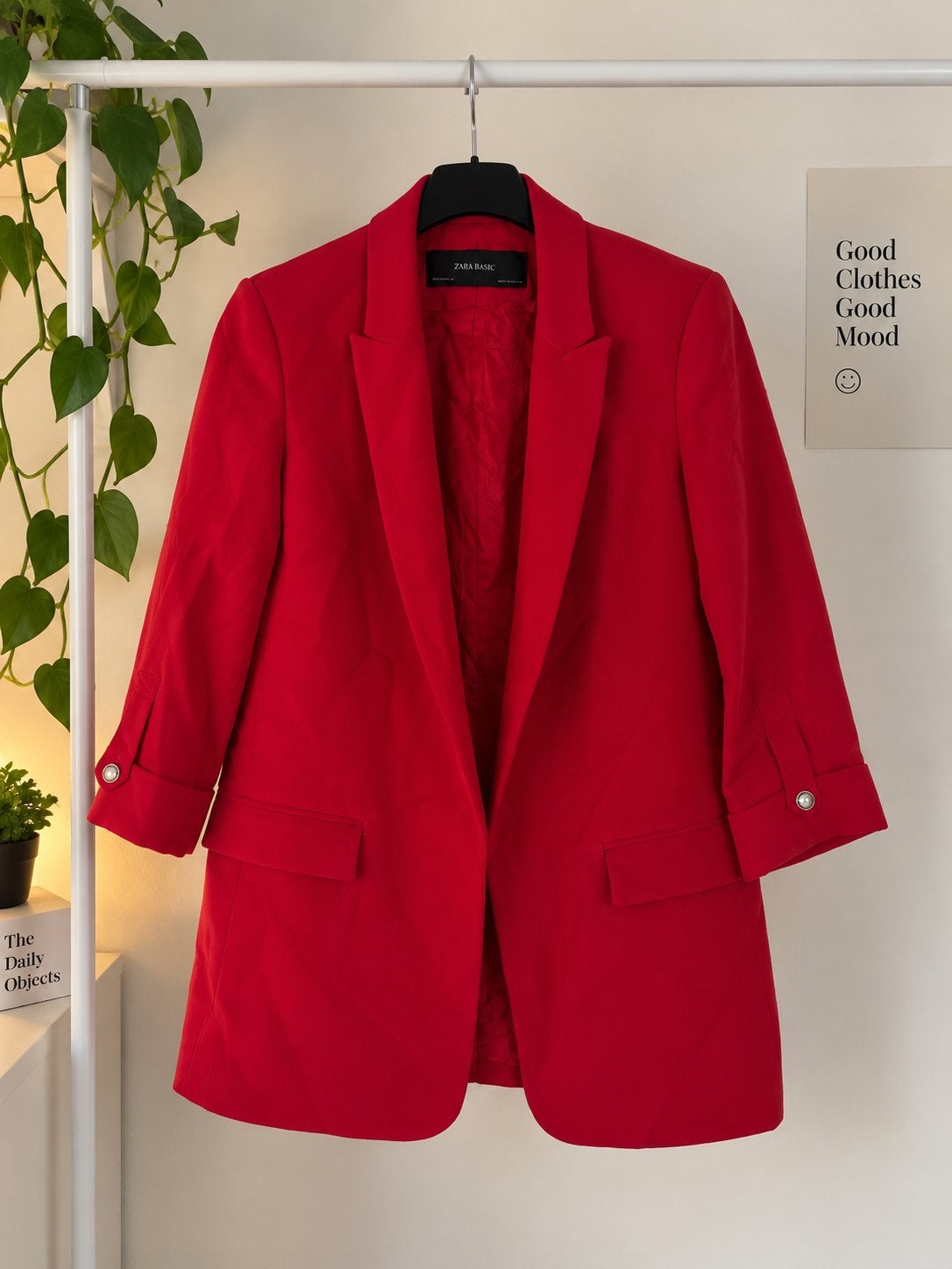 Blazer long Zara Basic rouge – Taille M, Vêtements | Femmes, Rouge, Taille 38/40 (M), Enlèvement ou Envoi, Comme neuf