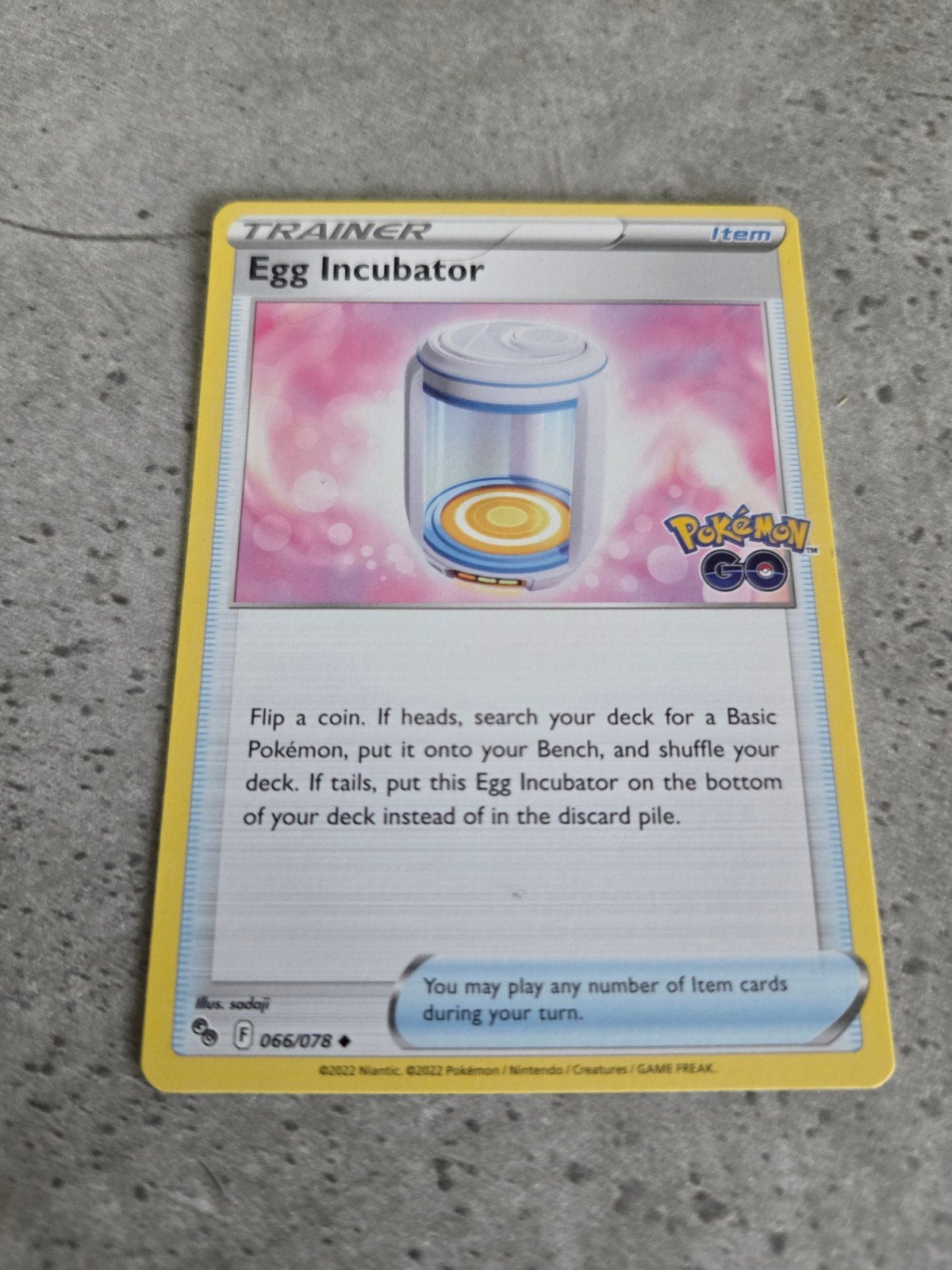 Egg incubator TCG kaart uit de pokemon go set., Ophalen of Verzenden