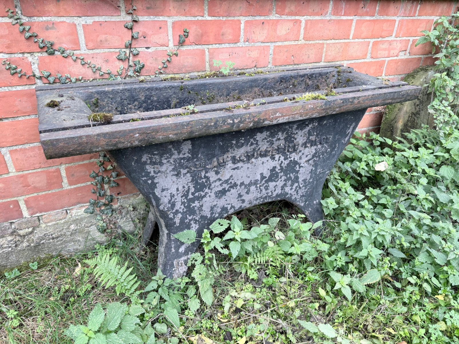 Oude zware gietijzer plantenbak - 120cm breef, Tuin en Terras, Ophalen, Gebruikt, 100 cm of meer