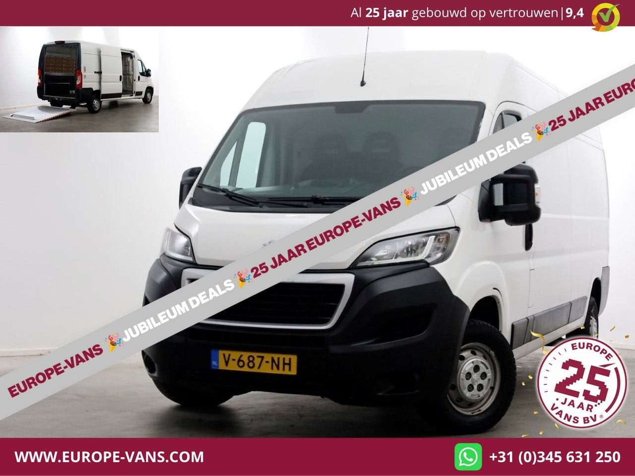 Peugeot Boxer 2.0 BlueHDI 130pk E6 L3H2 Navi/Camera Laadklep, Achat, Entreprise, Diesel, Electronic Stability Program (ESP)