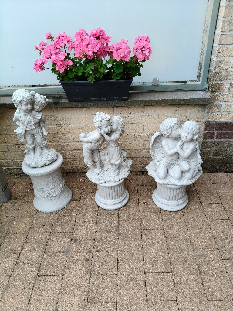 Tuinbeelden op sokkel, Tuin en Terras, Ophalen, Gebruikt, Beton