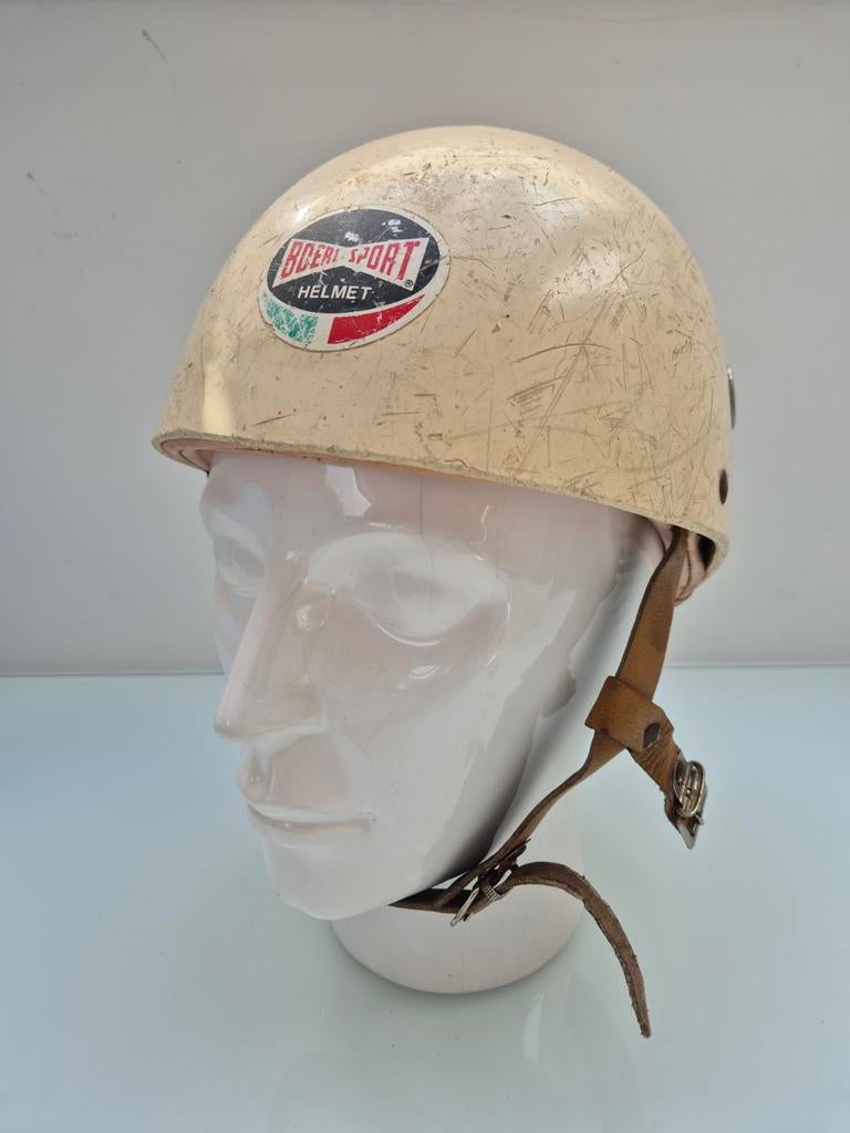 Vintage Boeri Sport Pothelm Jaren ´60 voor Oldtimer scooter, Fietsen en Brommers, Ophalen of Verzenden