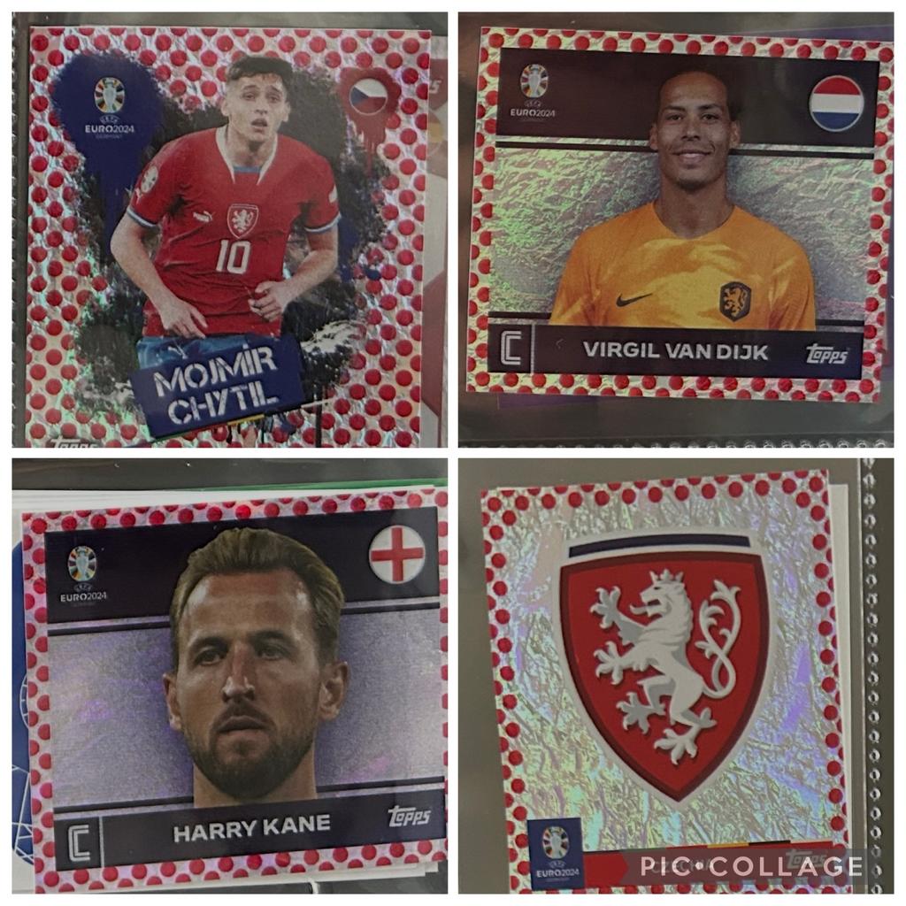 Euro 2024 Border stickers o.a van Dijk en Kane…, Envoi, Autocollant