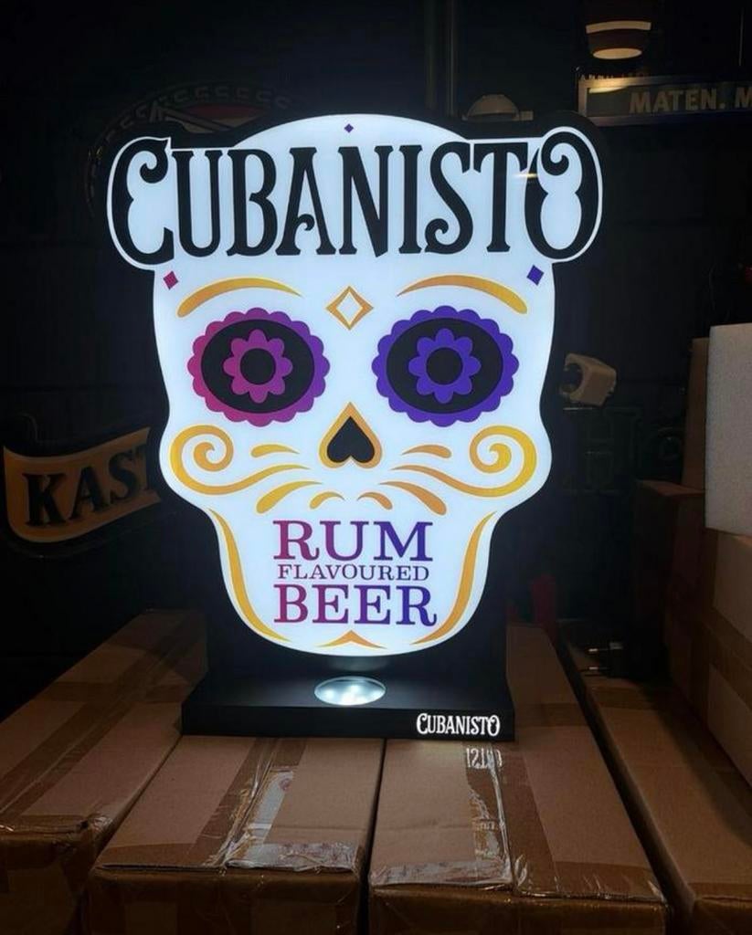 Cubanisto lichtreclame lichtbak nieuw in doos, Enlèvement ou Envoi, Neuf