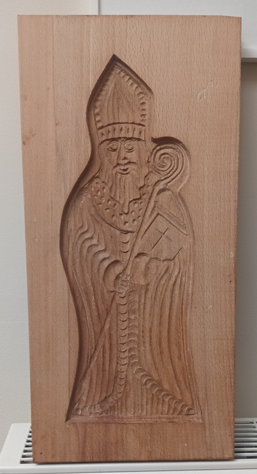 Dubbelzijdige speculaasvorm in beuk., Antiek en Kunst, Ophalen