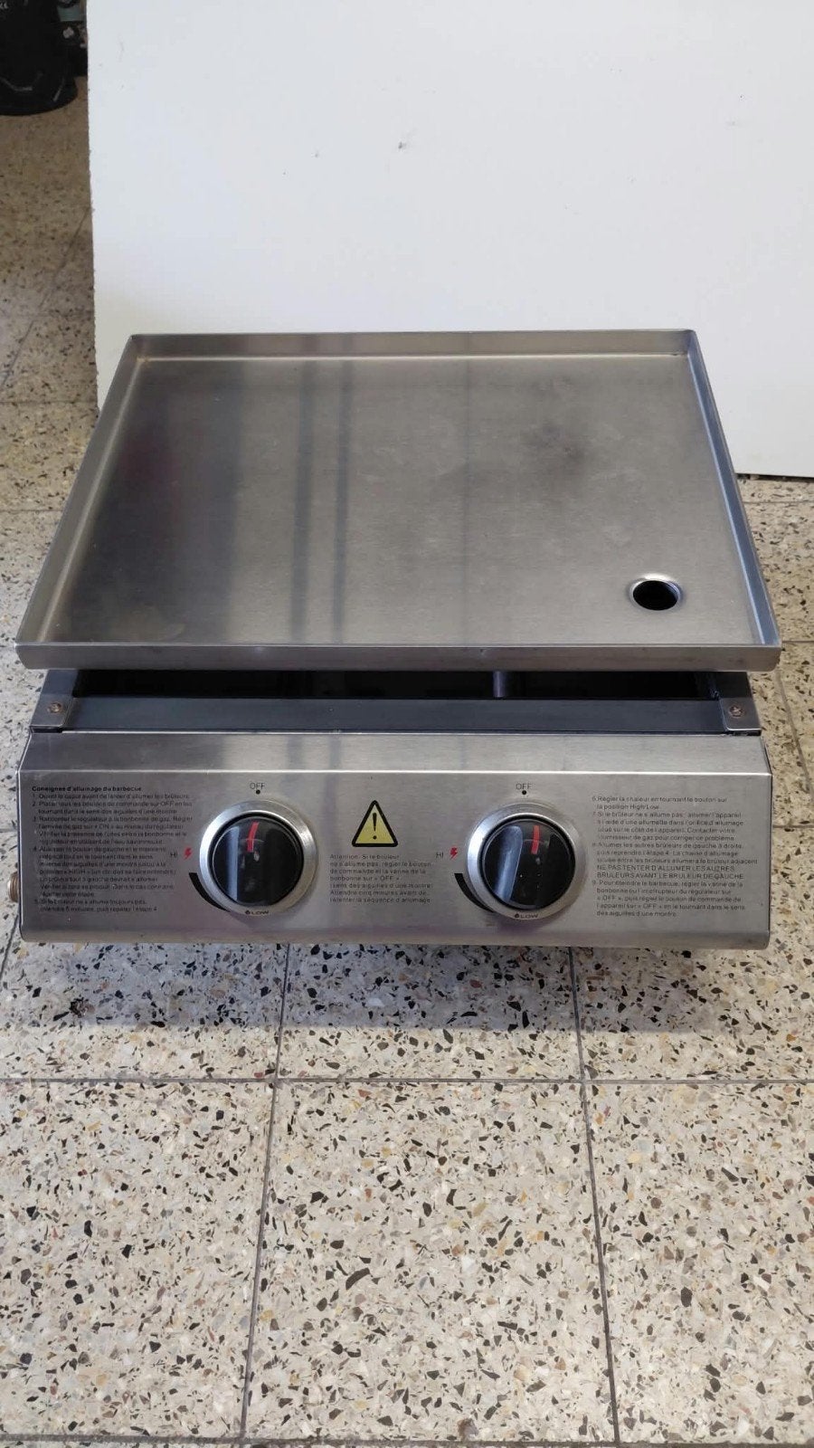 plancha au gaz, Enlèvement