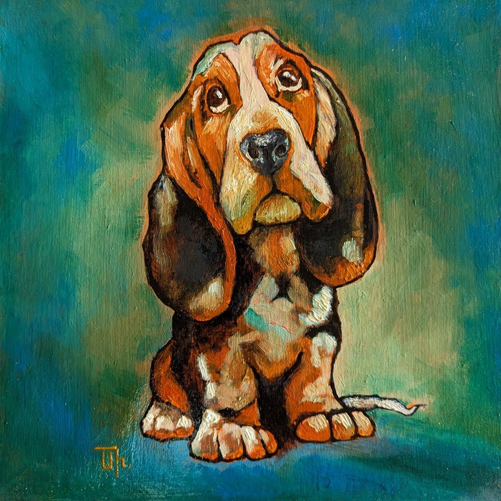 Peinture « Sweet Basset Hound », Envoi