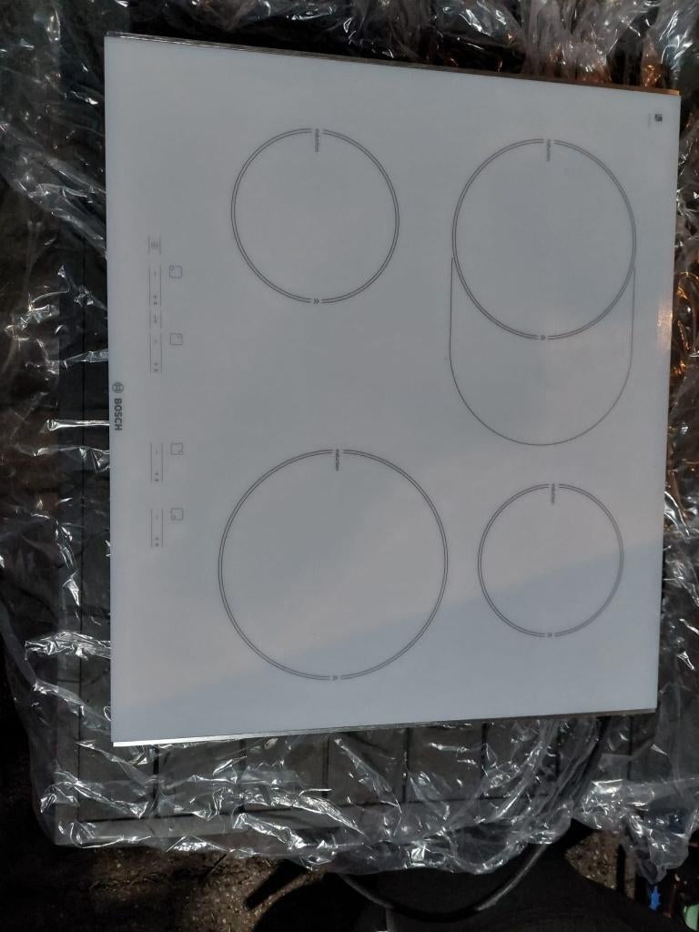 bosch inductie pib672e14e, Ophalen, Gebruikt, 4 kookzones, Inbouw