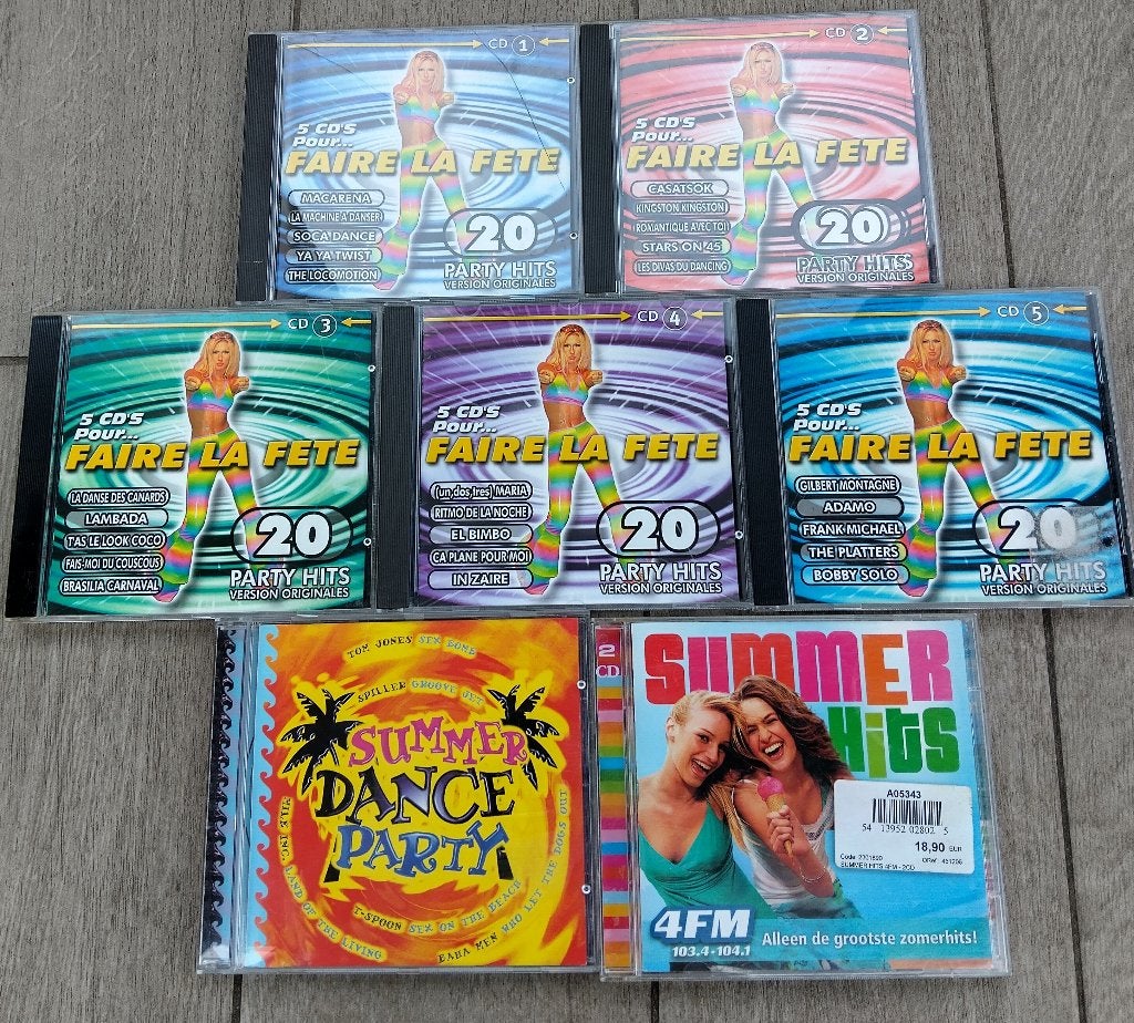 Lot 7 cd's compilaties Pop, House, Europop, Euro House, Rock, Cd's en Dvd's, Ophalen of Verzenden, Zo goed als nieuw, Pop, Album