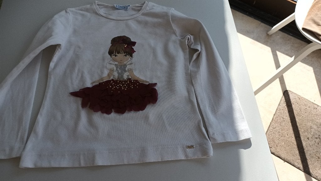 T-shirt à manches longues - Taille 116, Enlèvement ou Envoi, Chemise ou À manches longues, MAYORAL, Utilisé