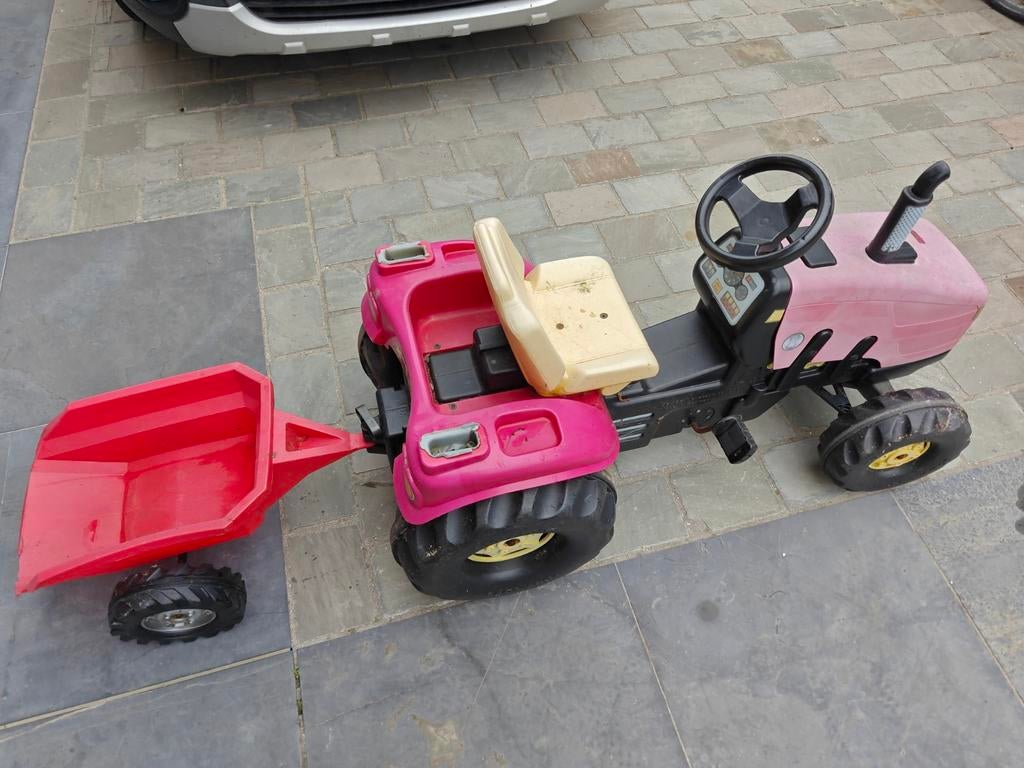 Tractor met kar, Ophalen
