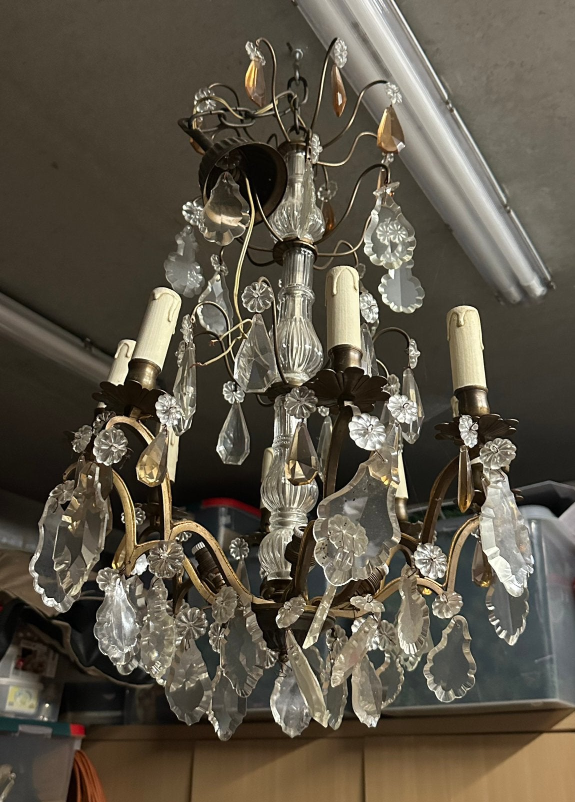 Lustre français ancien Louis XV, Maison & Meubles, Enlèvement, Comme neuf
