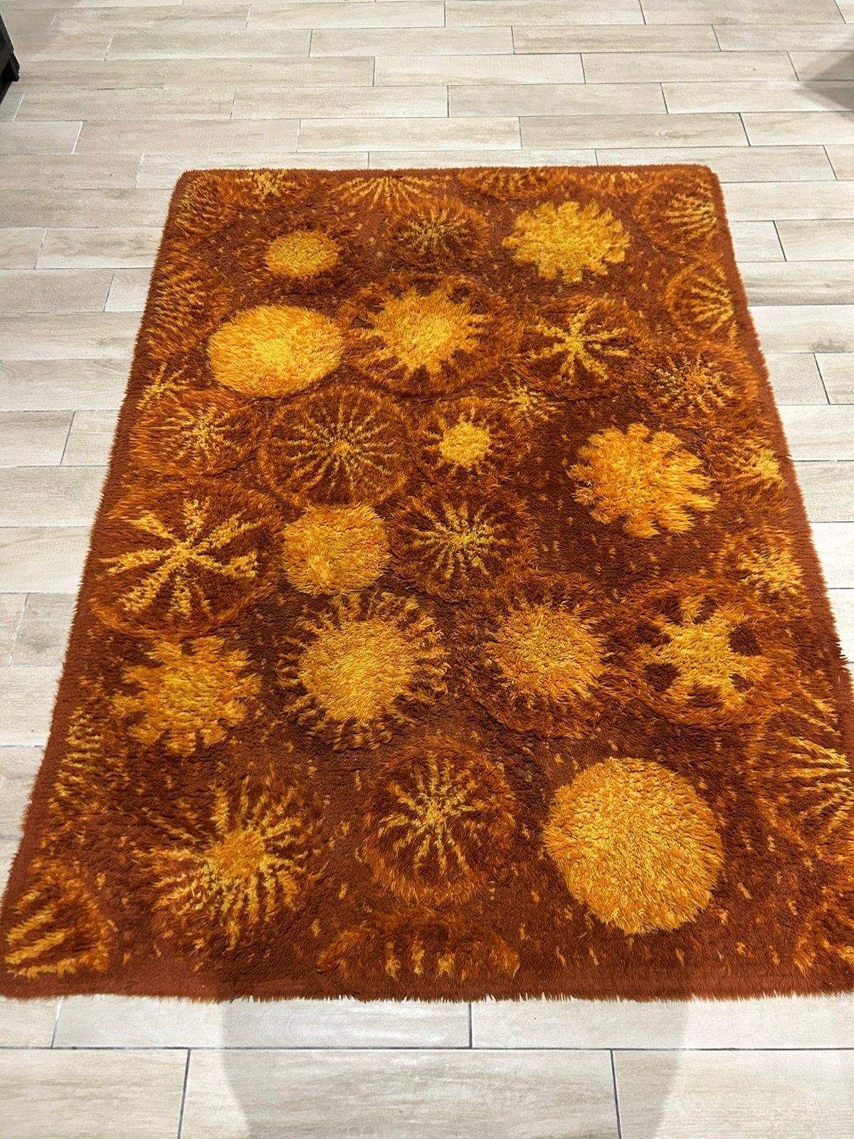 Tapis Vintage BERGOSS, Maison & Meubles, Ameublement | Tapis & Moquettes, Vintage, Comme neuf, Enlèvement, Rectangulaire