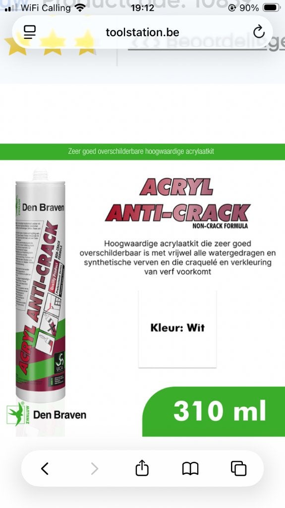 4 kokers Silicone overschilderbaar kleur wit, Enlèvement, Neuf, Autres types