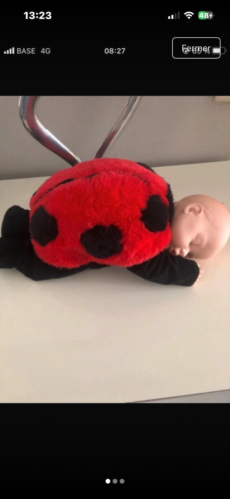 Poupée / Poupon Bébé Coccinelle Anne Geddes - 40/45 cm, Collections, Enlèvement ou Envoi, Comme neuf