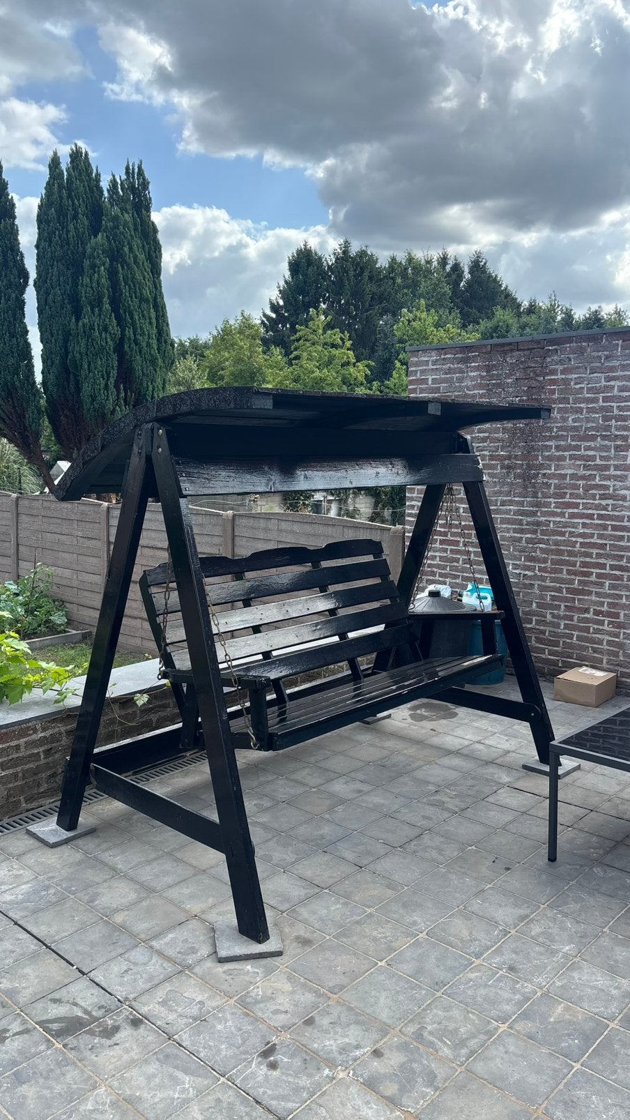 Schommelbank hout, Ophalen, Hout