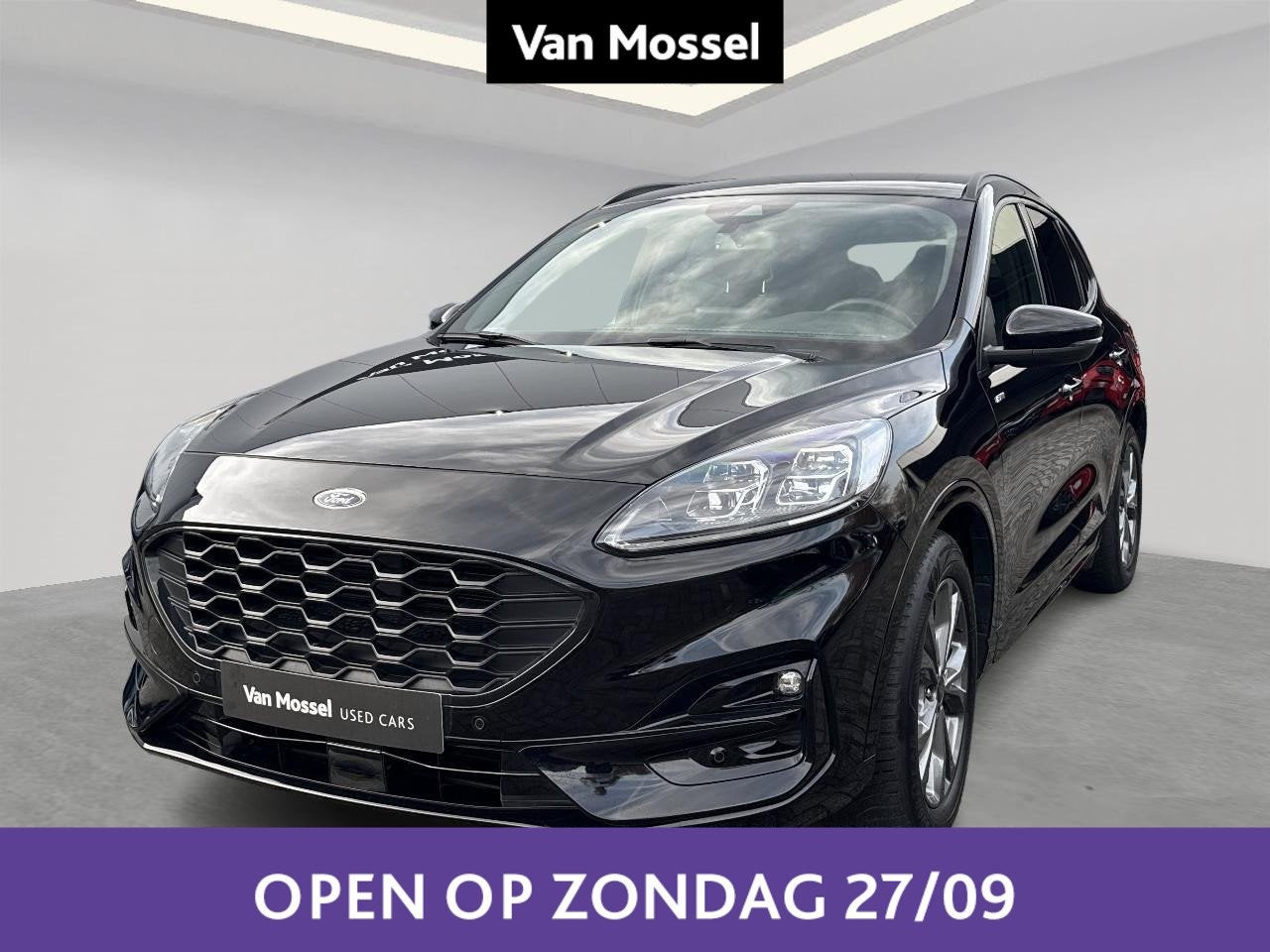 Ford Kuga 2.5i EcoBoost 112kW ST-Line FHEV, Auto's, Automaat, Stof, Gebruikt, Zwart