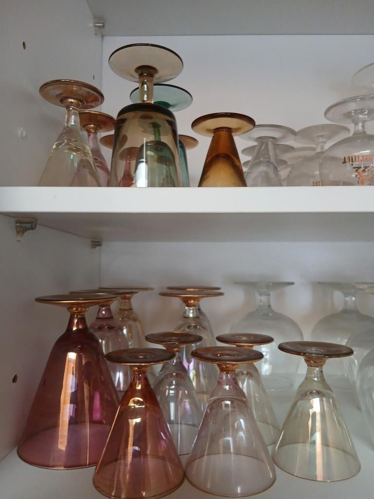 Oude gekleurde glaasjes, Antiek en Kunst, Ophalen