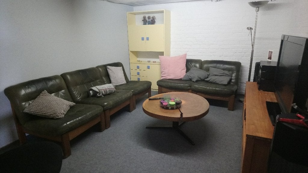 Salon vintage bestaande uit losse elementen, Huis en Inrichting, Ophalen, Gebruikt, Hoekbank, Minder dan 150 cm