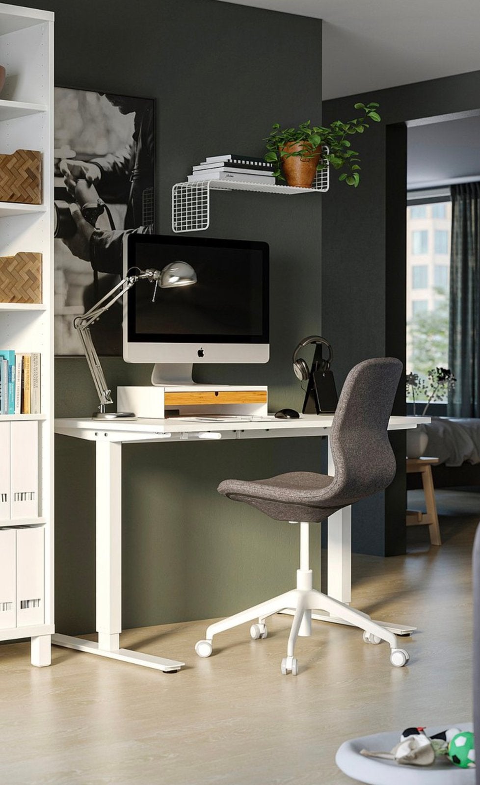 Bureau tafel ikea (wit), Huis en Inrichting, Ophalen, Zo goed als nieuw, IKEA, Wit