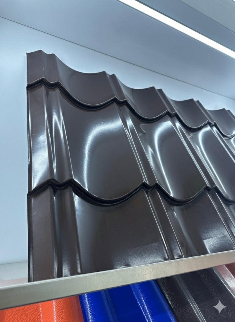Metalen Dakplaten met profiel, 250  95 cm,€23,51 per stuk, Doe-het-zelf en Bouw, Ophalen, Nieuw, Metaal, Dakpannen